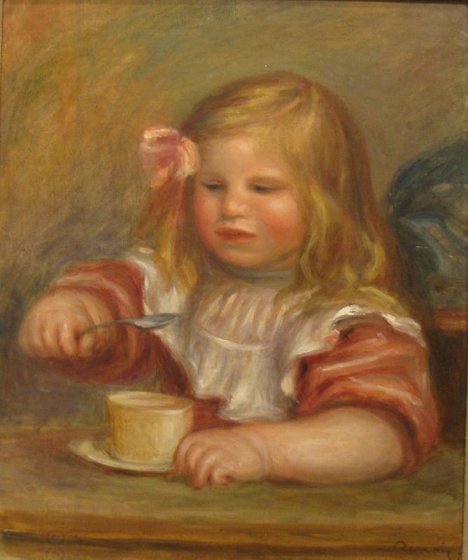 Pierre-Auguste Renoir Coco Eating His Soup oil painting picture